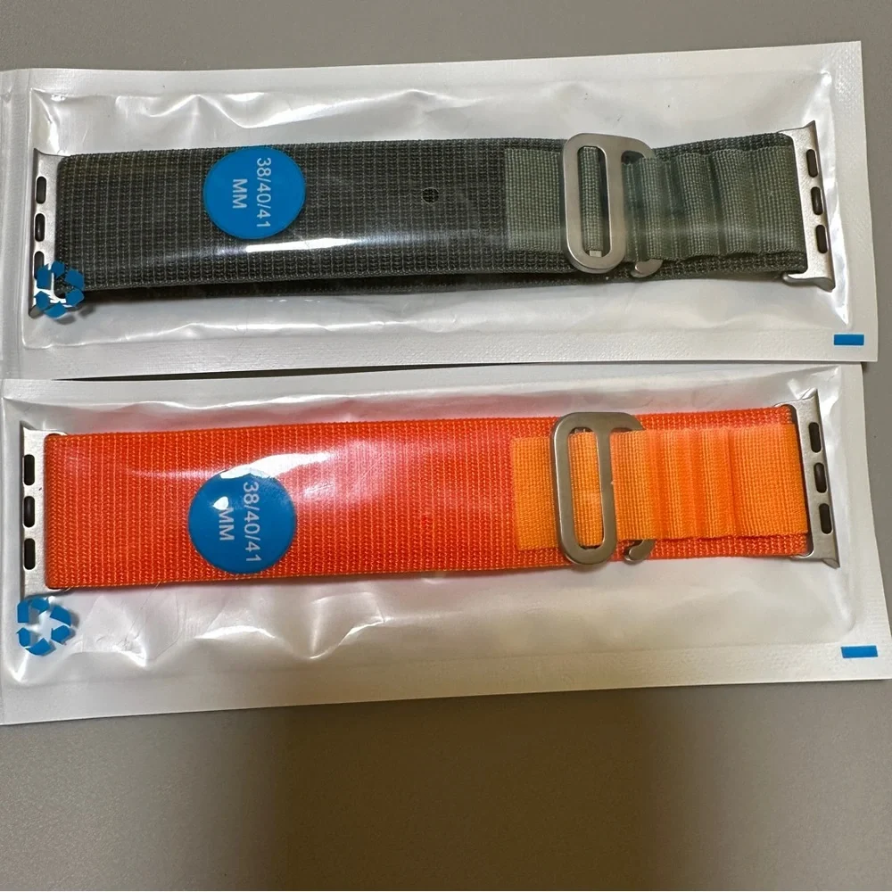 Orange and Gray Wearable iwatch Bands